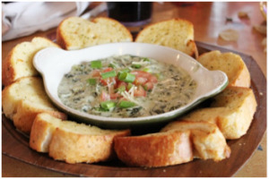 Recipe for Hot Artichoke and Crap Dip from MG's GRAND Day Spa in Greenville, SC