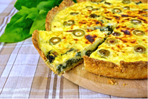 Spinach Quiche with Quinoa Crust