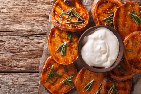 loaded sweet potato rounds